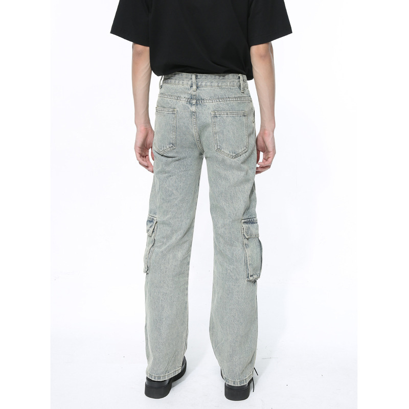MTLCLOTHES Men's Wear | 2024 Spring New Product Pi Shuai Zipper Design Multi Pocket Work Jeans