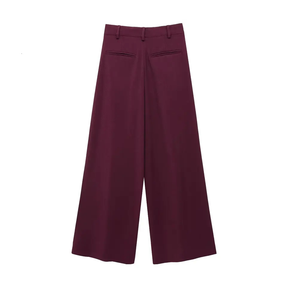Trafshe womens jacketpleated wide leg pants set elegant matching twopiece 2010738 250313