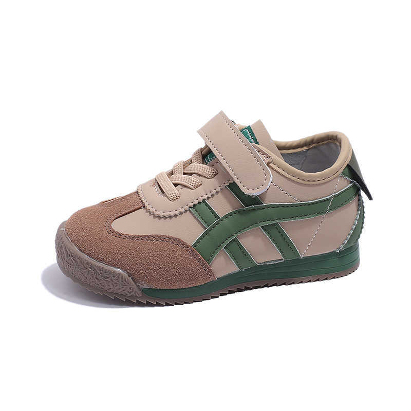 Athletic Outdoor Childrens soft leather casual shoes 2025 Spring and Autumn new item lightweight casual sports shoes for boys and girls board shoes st