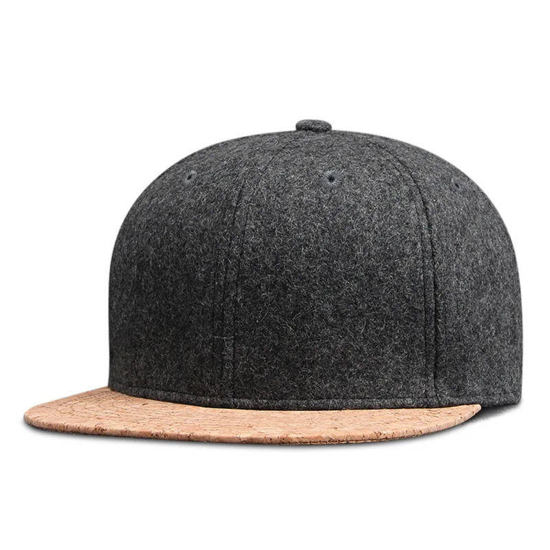 Dad Winter Felt Hip Hop Hat Flat Top Felt Baseball Hat Big Bone Man Plus Size Suitable Buckle Hat 56cm 58cm 60cm 62cm 64cm 250314