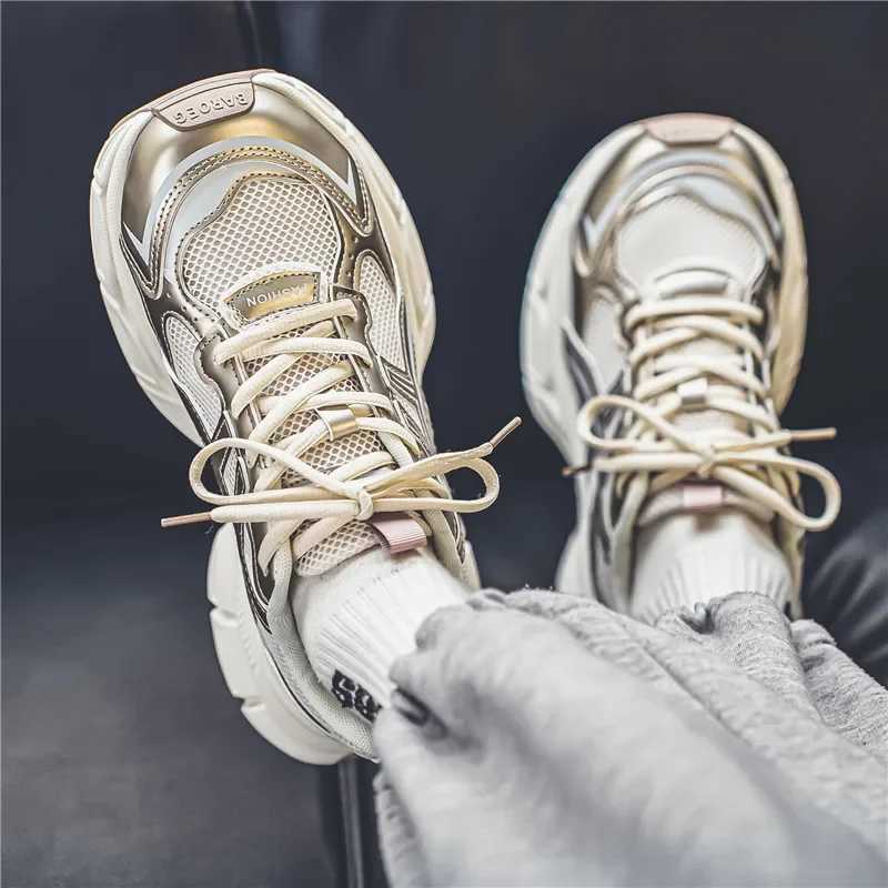 Leisure Sports Men Outdoor Breathable Running Shoes Non-slip Casual Thick Low-top Soft Sneakers Sport Shose 2024 New Trainers Y250315