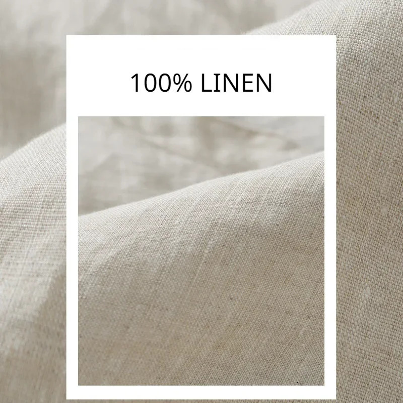 Summer 100% Linen Short Sleeve T Shirt for Men Casual Thin Solid Color Slim Men Clothing BL998 250314