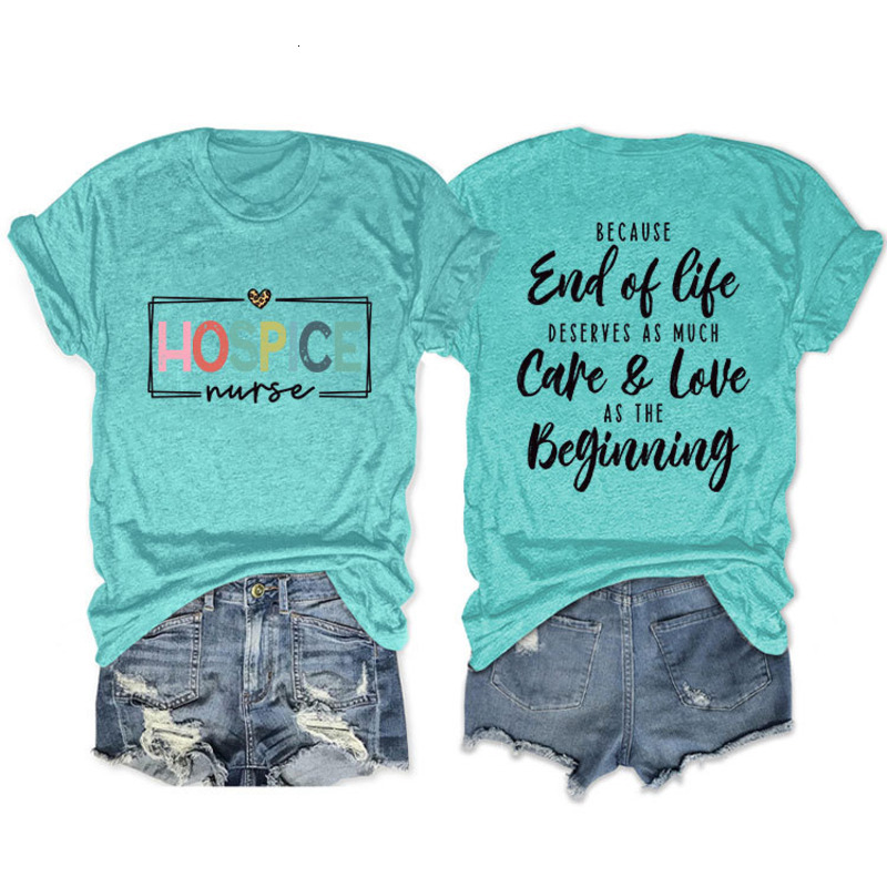 Double Sided Printed Casual Short Sleeves Because The End Of Life Desires Round Neck T-Shirt