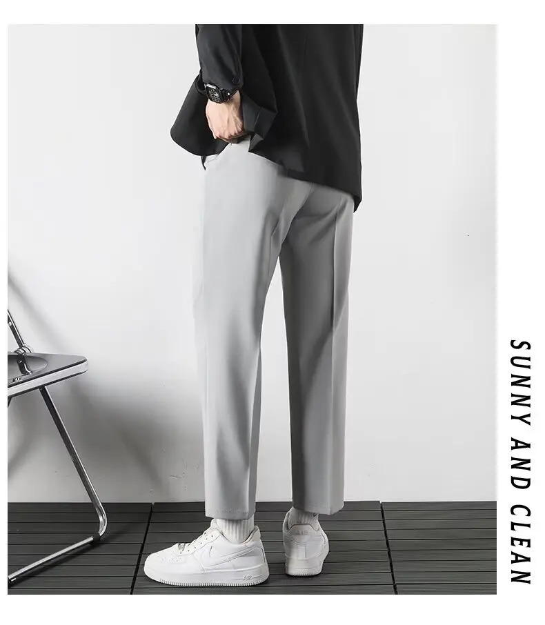 Spring and Autumn Winter Mens Social Pants Elegant Dresses Classic Trouser Set Clothing Customization 250313