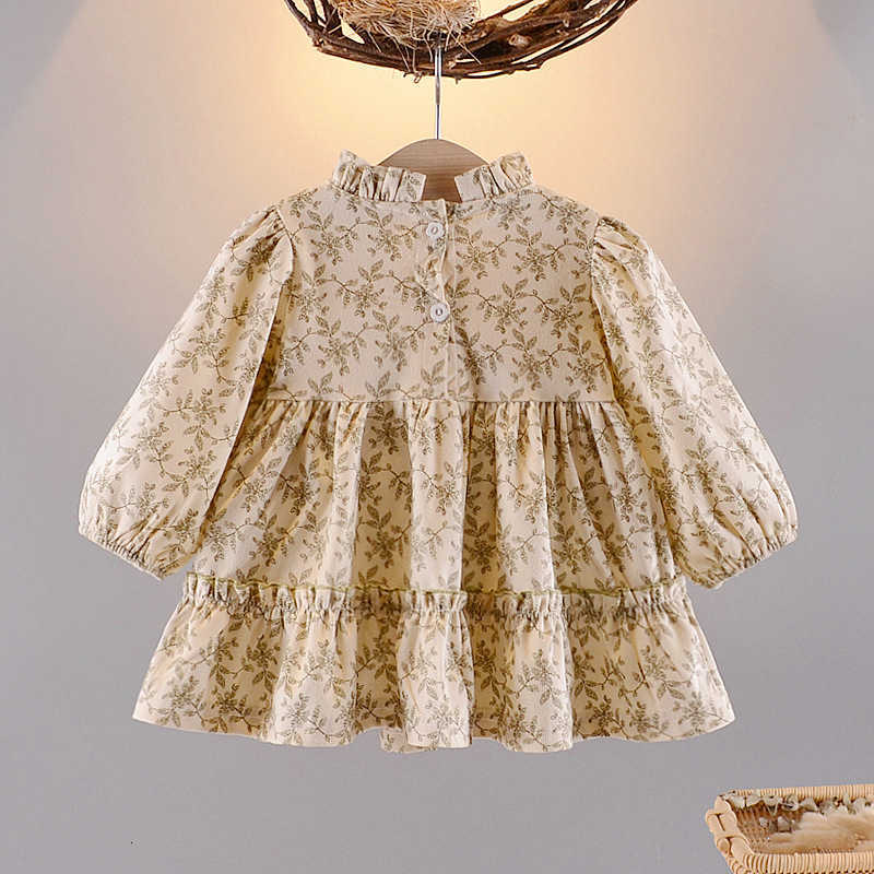 Girl's Dresses Girls' Korean Fashion Dress 2024 Spring and Autumn New Little Girls' Princess Dress Long Sleeve Skirt Tiktok