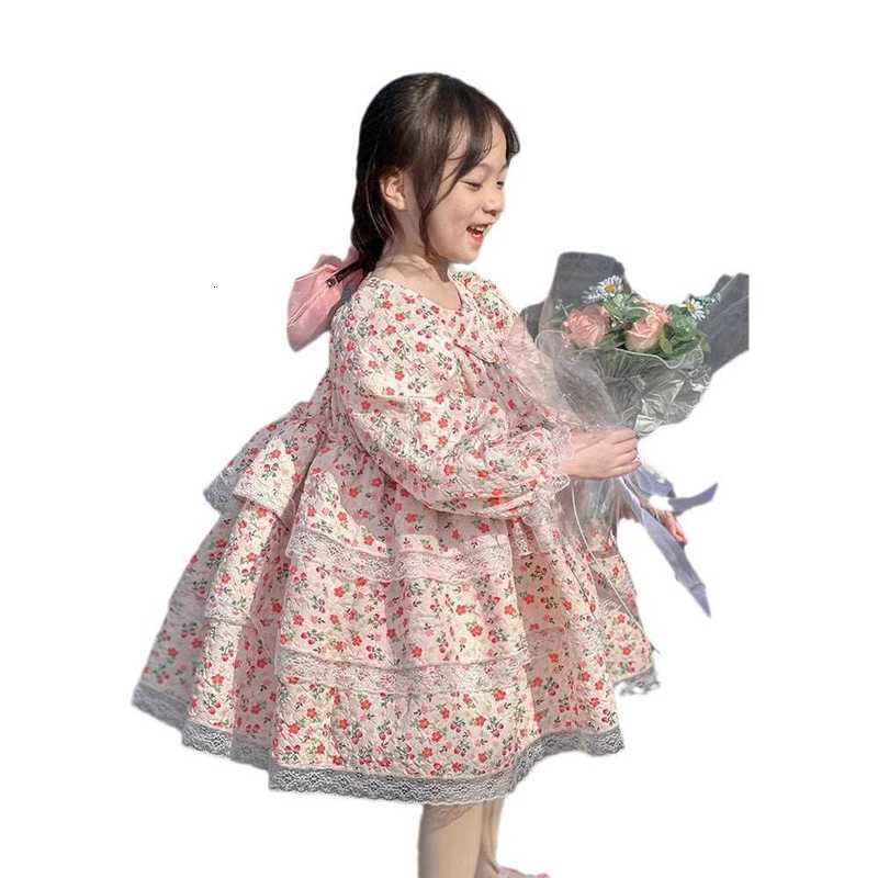 Girl's Dresses Lolita Princess Dress Children's Spring and Autumn 2025 New Long Sleeve Puff Skirt Super Fairy Skirt Spring Girls' Dress