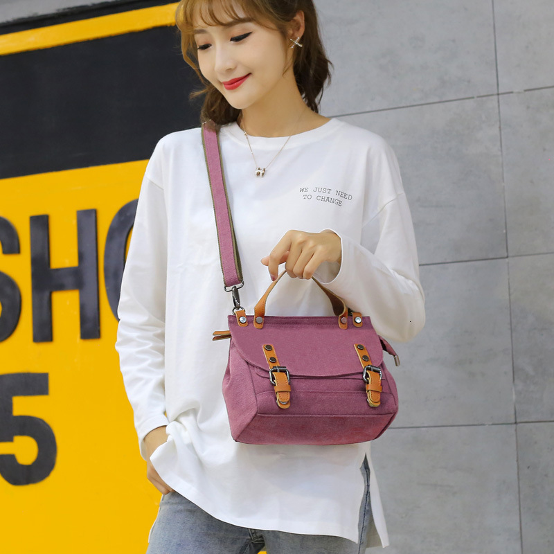Canvas backpack for women, Korean version versatile casual crossbody, trendy women's fashion handbag, shoulder designer