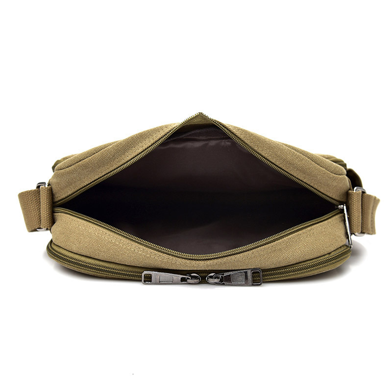 Fashionable and trendy canvas backpack multifunctional single men's leisure large capacity crossbody, multi compartment shoulder designer