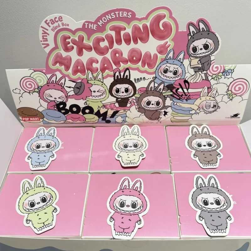 Authentic Labubu Heartbeat Macaron Face Series Blind Box Fashion Game Handmade Model Mystery Box Series Toy Surprise Gift W250315