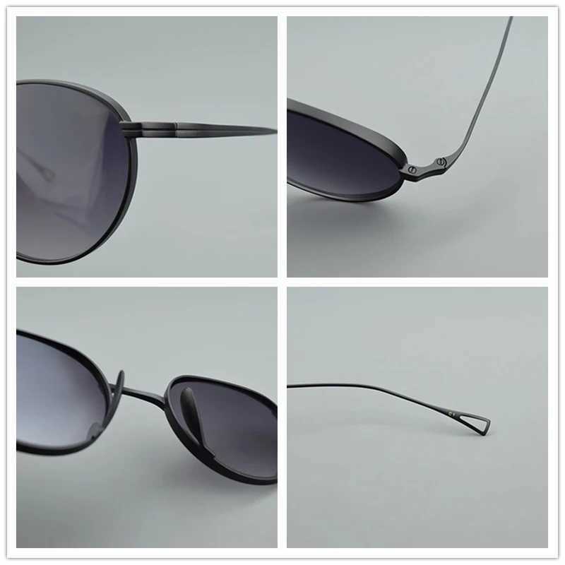 Titanium oval retro sunglasses frame mens glasses UV400 goggles outdoor driving sunglasses women 113 Jan luxury brand W250315