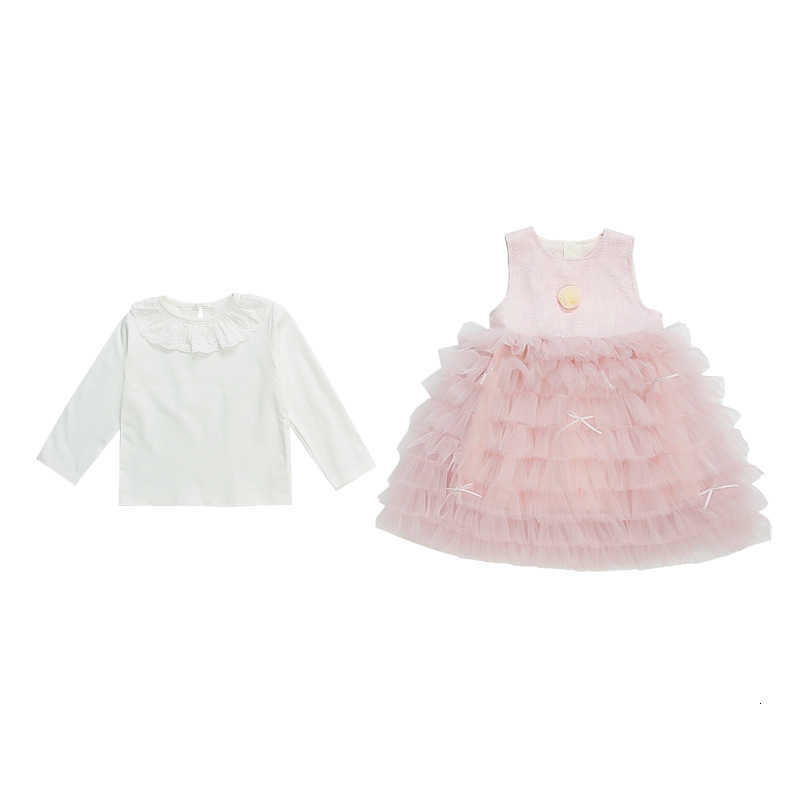 Girl's Dresses Girls' Dress Set 2025 Spring New Style Girls' Mesh Skirt One Year Old Dress Children's Cake Skirt Two Piece Set
