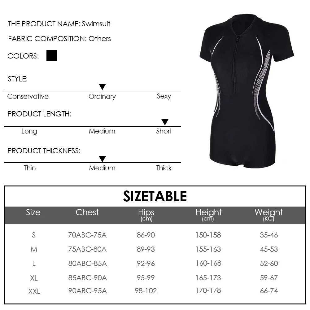 New Seve swimsuit womens one-piece flat corner surfing swimsuit zipper conservative hidden swimsuit womens swimsuitXJ250315