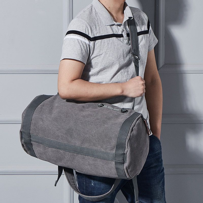 Fashion outdoor sports backpack, large capacity fitness canvas travel unisex bucket designer bag
