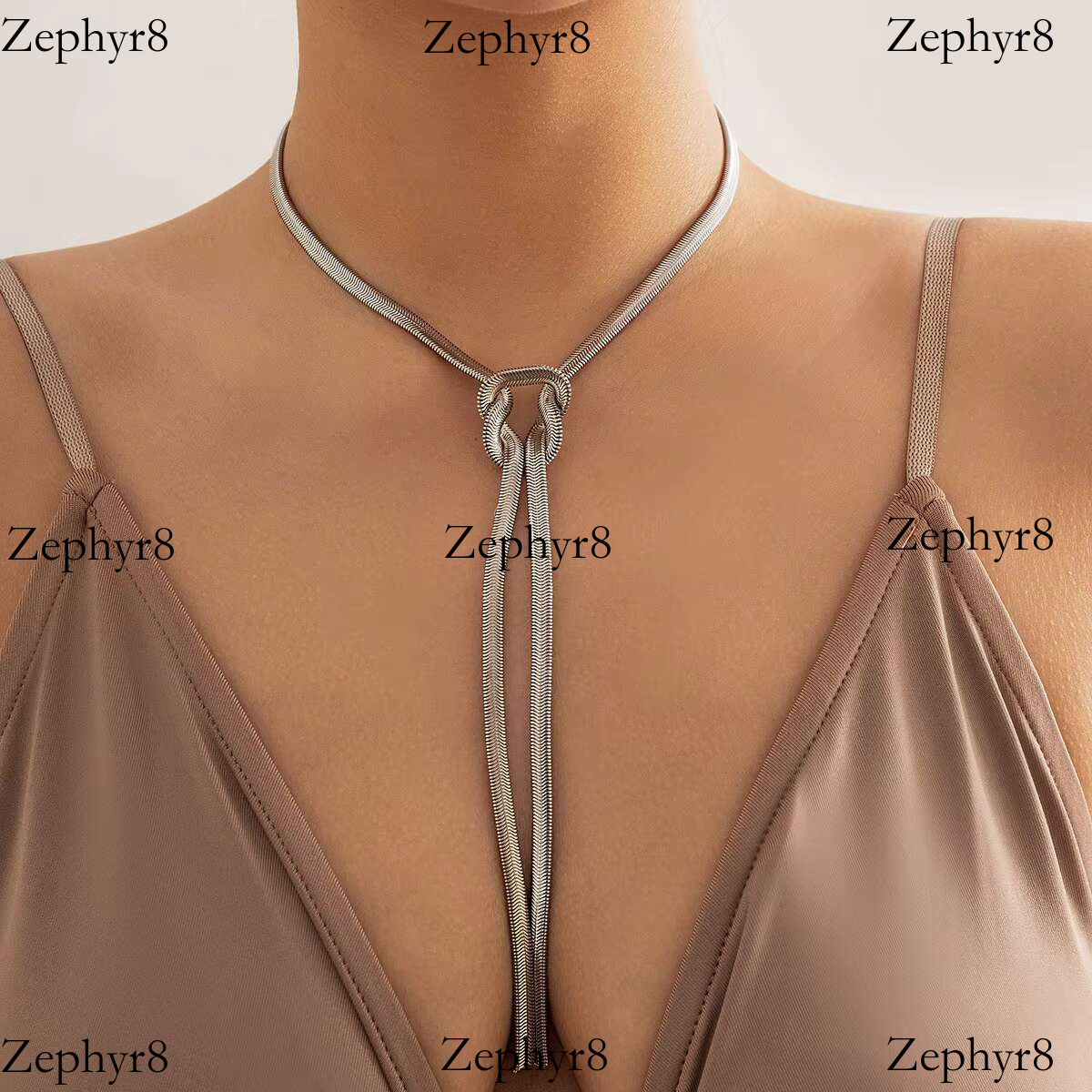 2025 New model NJC Wholesale Women's Punk Religious Necklace Gold Plated Double Chain Weaving Adjustable Flat Snake Bead Long Pendant