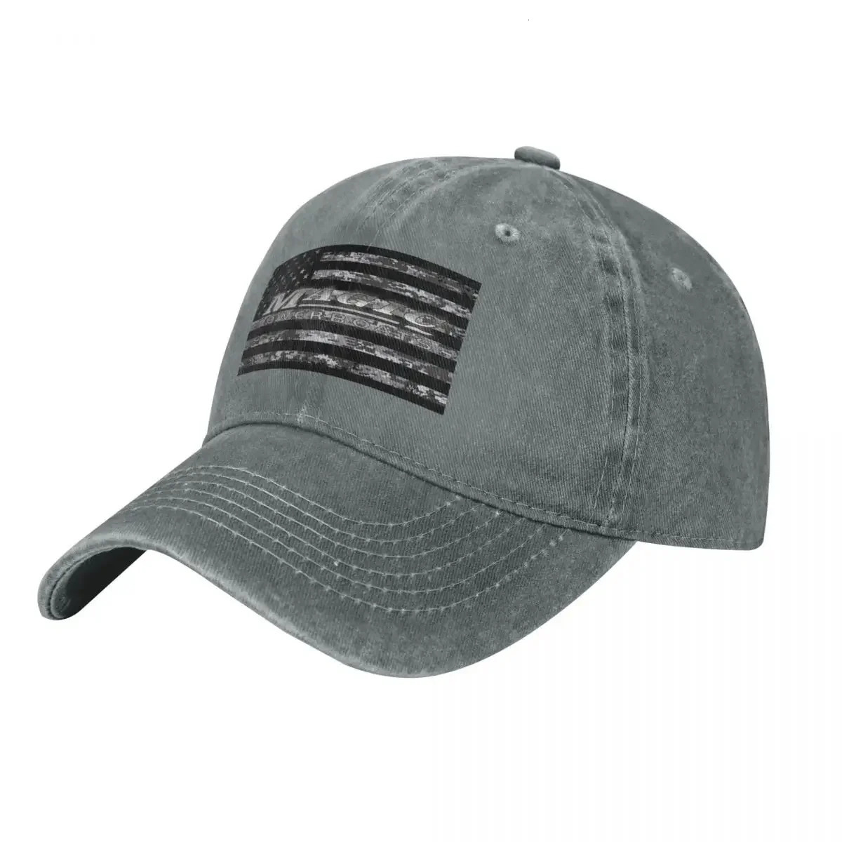 Magic Digital Camo Grunge American Flag Baseball Hat Sports Hat Hat Mens Big Hat Rave Hat 250314