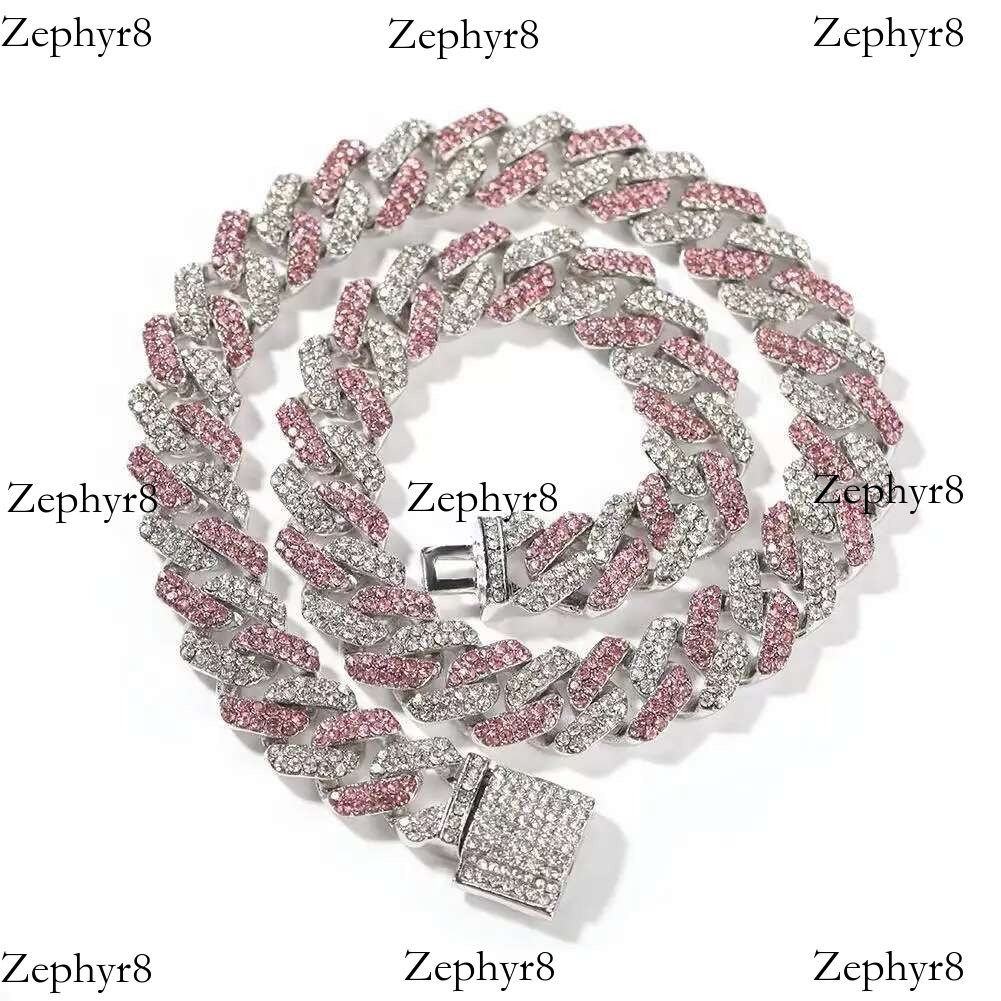 New Cuban chain alloy full dia 13MM hip-hop rap men's cool necklace jewelry