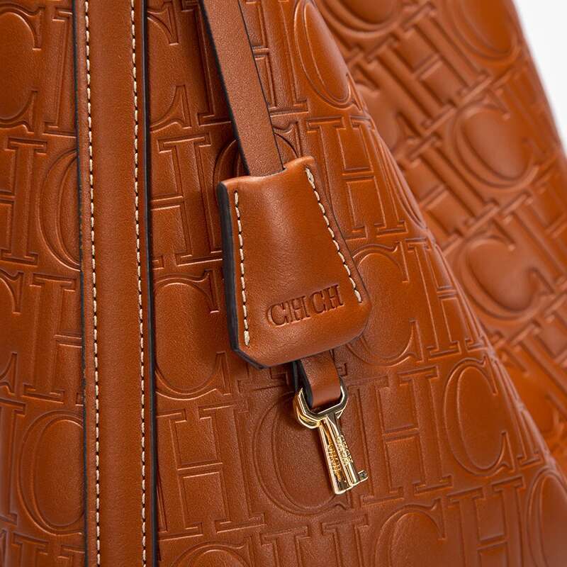 Lock Accessories Pure Colour Simple Design Classic Shoulder Bag Letter Print Large Capacity Ladies Handbag