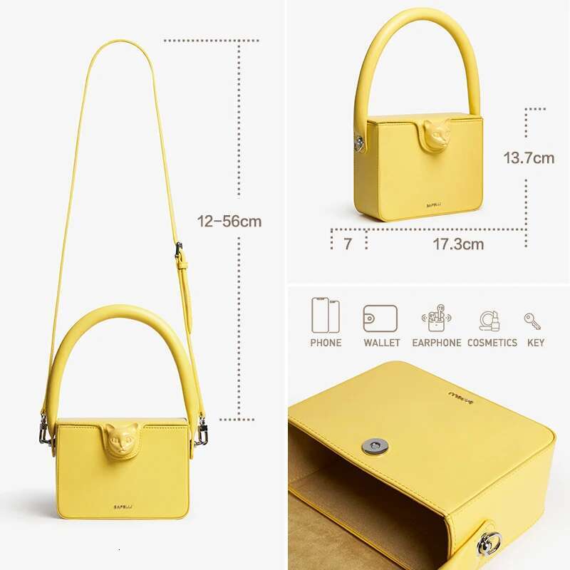 BAFELLI 2023 BAGS FOR Women's HANDBAG FASHION TREND BOXY DESIGNER BRAND GENUINE LEATHER ORIGINAL FLAP PURSE EVENING CAT