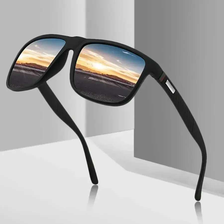 Fashionable retro square polarized sunglasses for men and women luxury brand designers for men sunglasses for driving fishing UV400 glasses for men W2