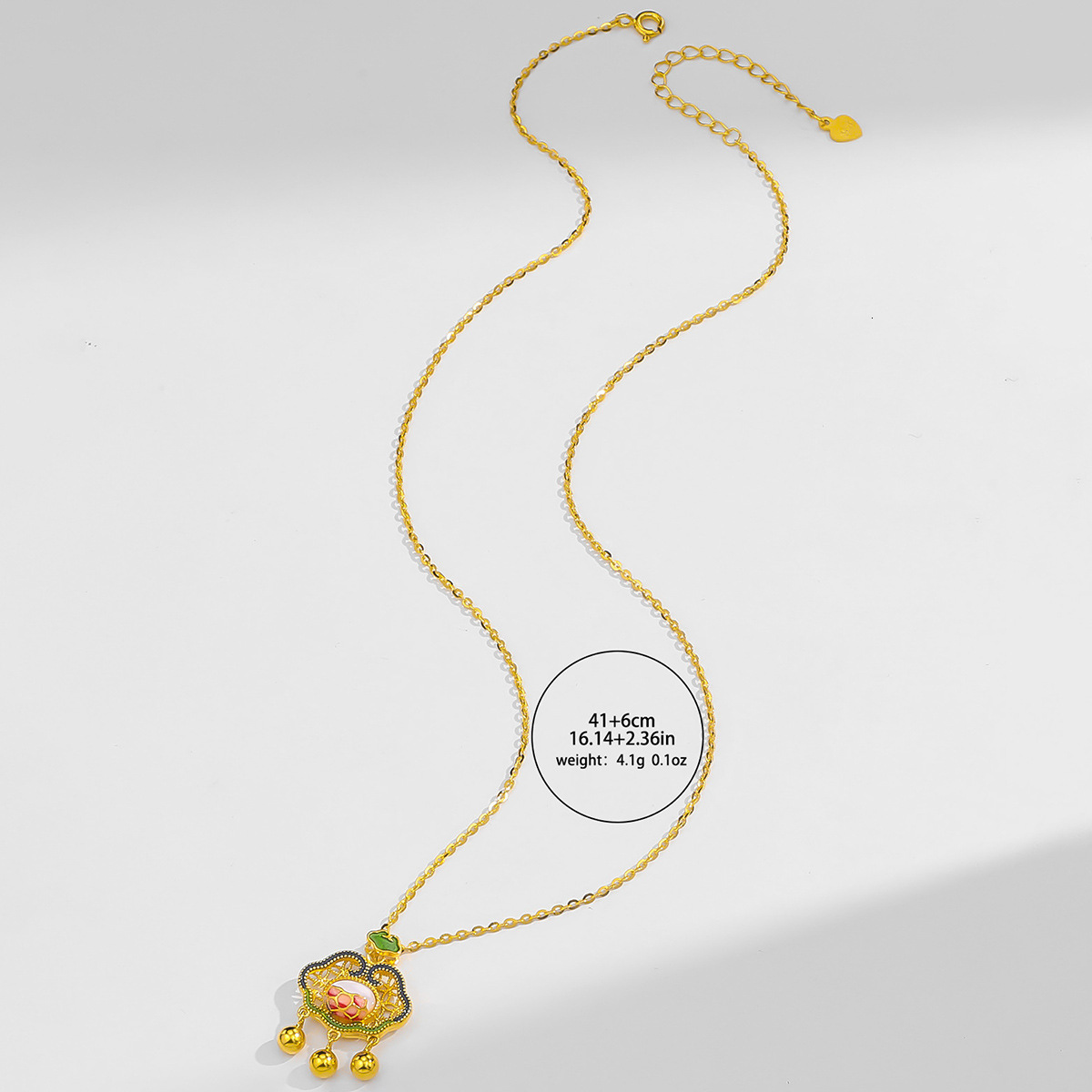 S925 Silver Necklace Female Sterling Silver Peace Lock New Chinese Ancient Process Small Lock Lotus Retro Style New Collarbone Chain