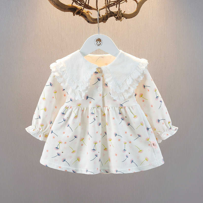 Girl's Dresses Girl's Spring Floral Dress, Western Spring Dress, Baby Girl Korean Version Dress, Baby Spring Dress