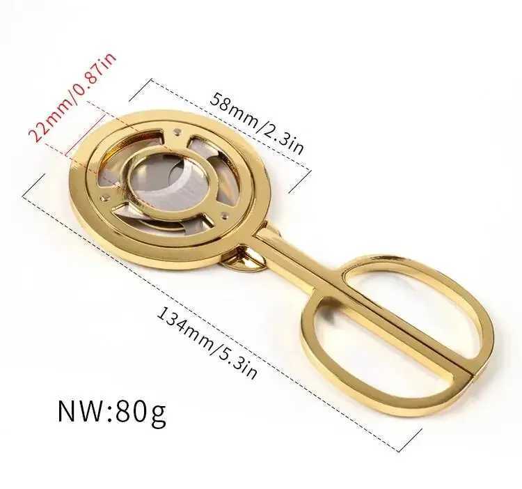 Luxury 3 Blades Stainless Steel Gold Plated Cigar Cutter Pocket Gadgets Zigarre Cutter Knife Cuban for COHIBA Cigars ScissorsC250315