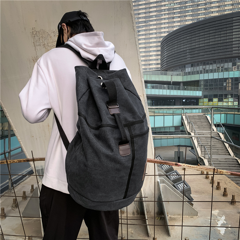 Fashionable designer bag, large capacity men's and women's outdoor travel sports water tank backpack, trendy canvas backpack