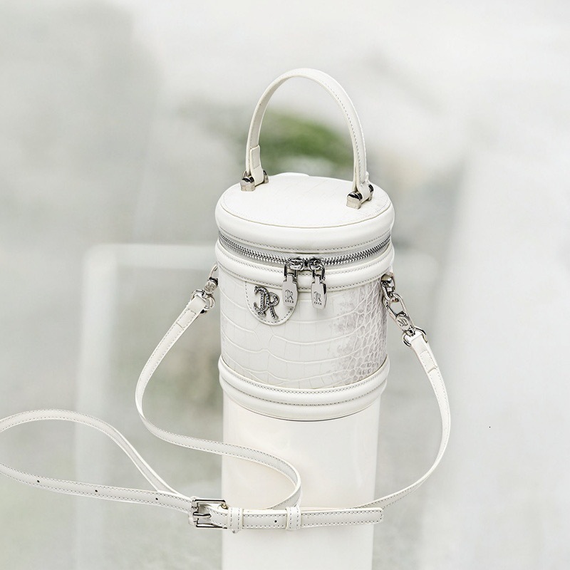 Counter Leather Niche Bucket For Women 2024 New High-End Cylindrical Bag, Single Shoulder Crossbody Small Bag