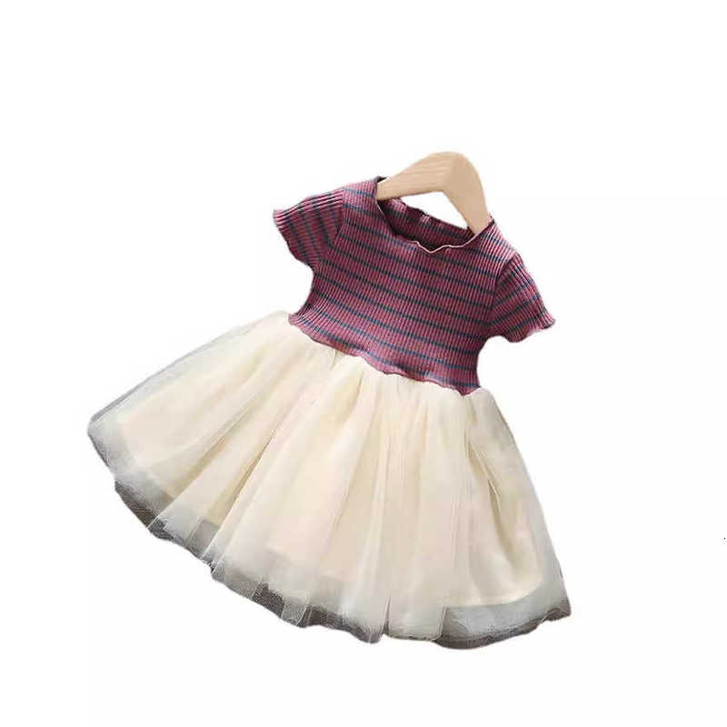 Girl's Dresses 6092 Girls' Summer Dress New Fashionable Children's Dress Summer Princess Dress Small and Medium Children's Baby Dr