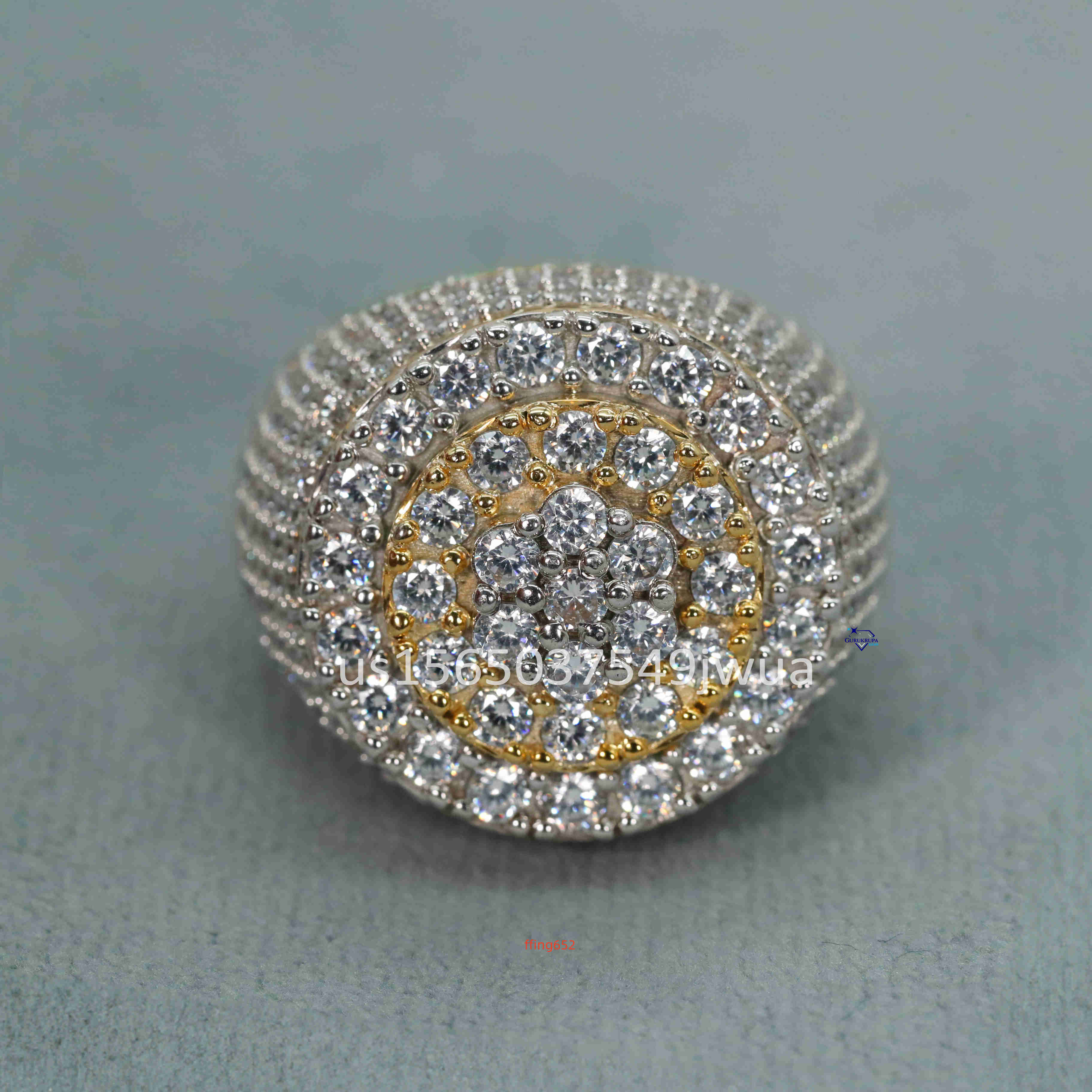 Latest Mens Hip Hop Ring Crafted in 14kt Yellow Gold with Wholesale High Quality Moissanite Diamonds Party Wear Jewelry Design