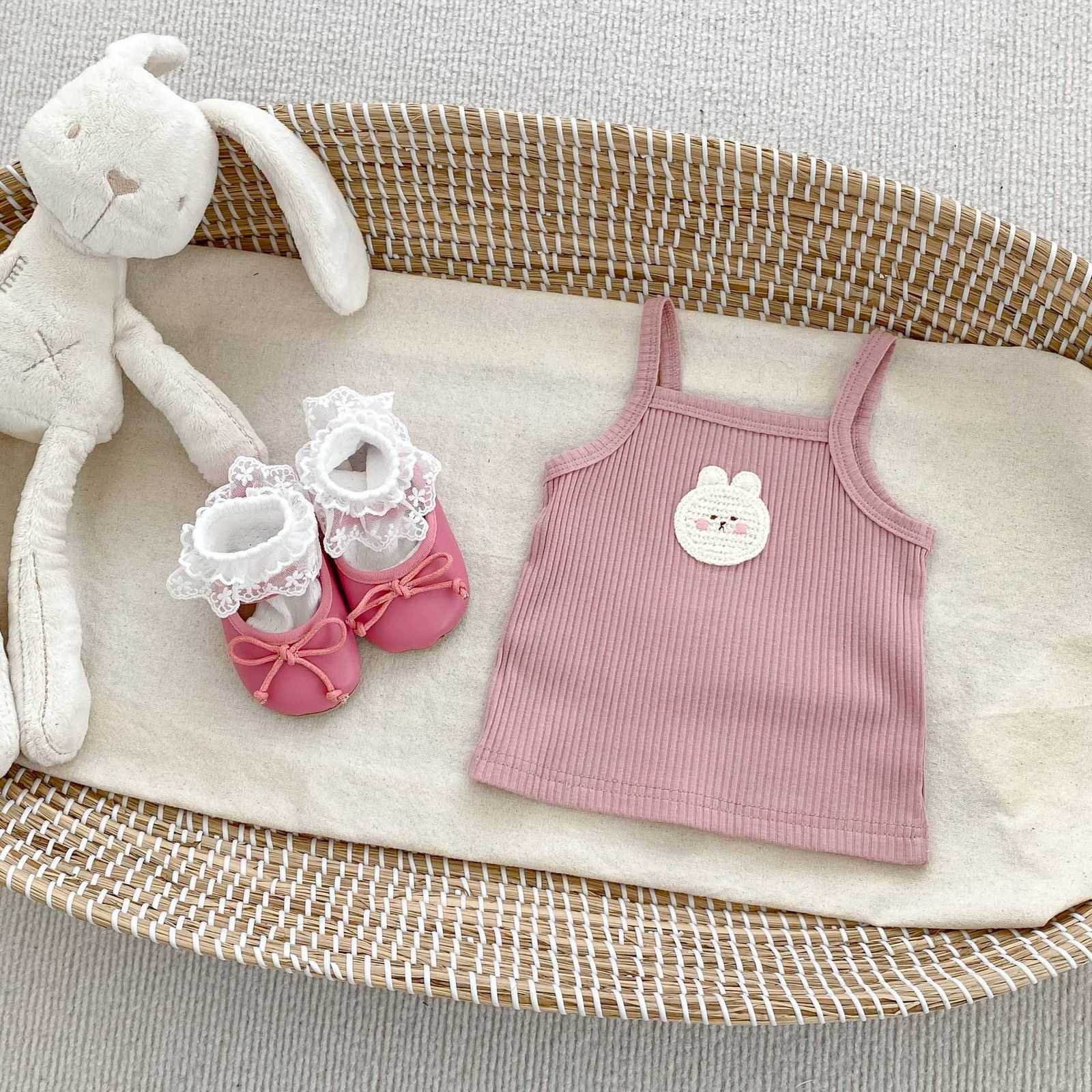 Girl's Dresses Ins summer girl baby half skirt set cute little camisole top+mesh fluffy cake skirt two-piece set
