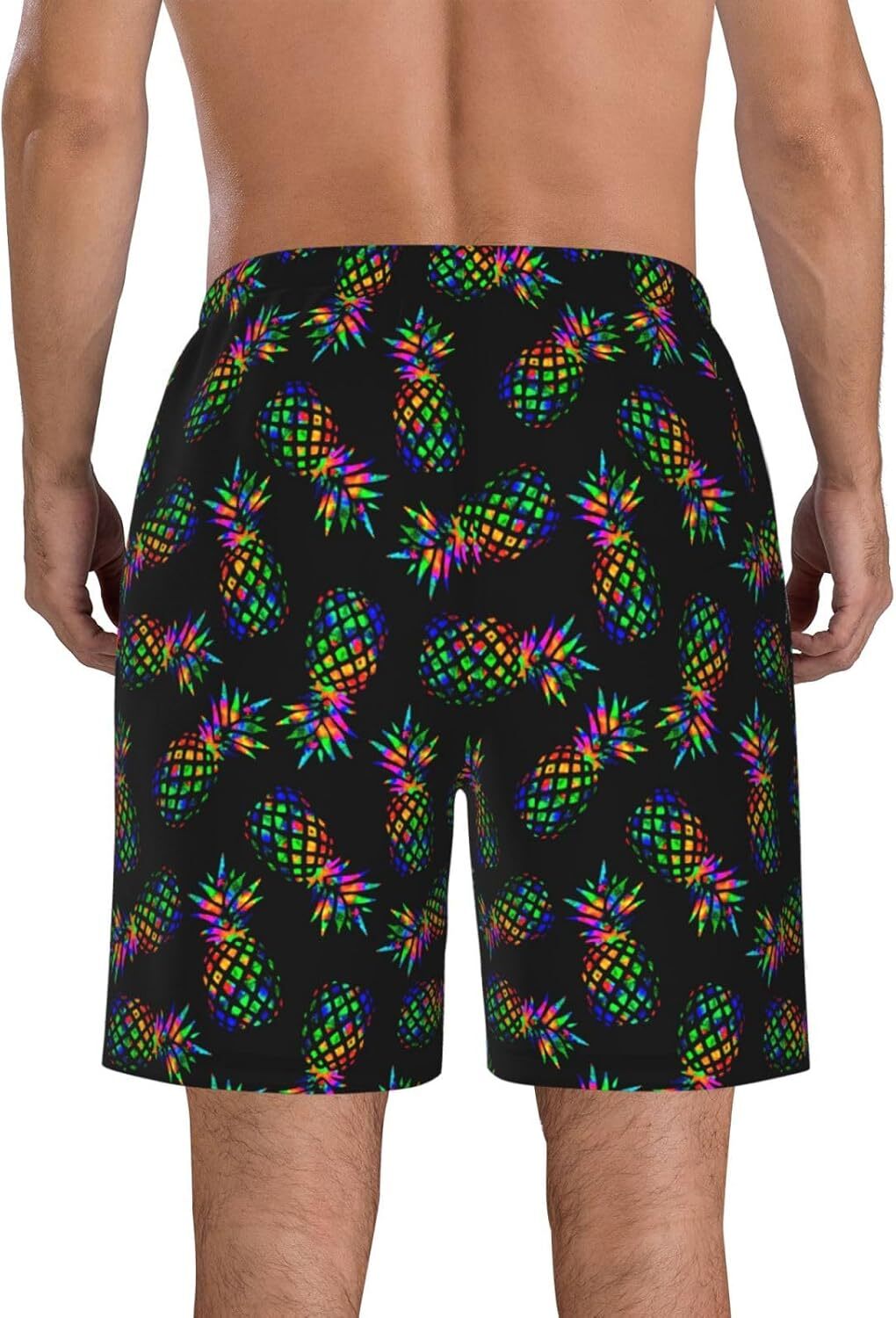 Mens Swim Trunks Quick Dry Board Shorts with Pockets Swimwear Bathing Suits printing