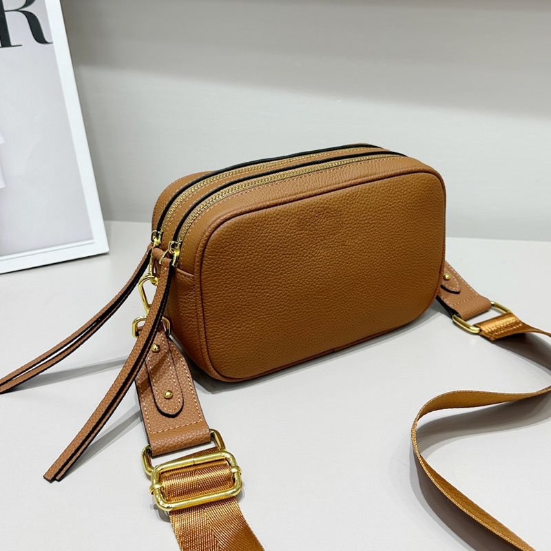 Multicolor Designer Camera Bag Handbags Women Wide Shoulder Straps togo real leather Double Zipper Shoulders Bags Wallet Removable crossbody bag