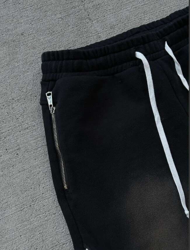 Streetwear Baggy Casual Y2k Retro Zipper Decoration Sweatpants Pants Men Women Haruku Hip Hop Letter Jogging Trousers