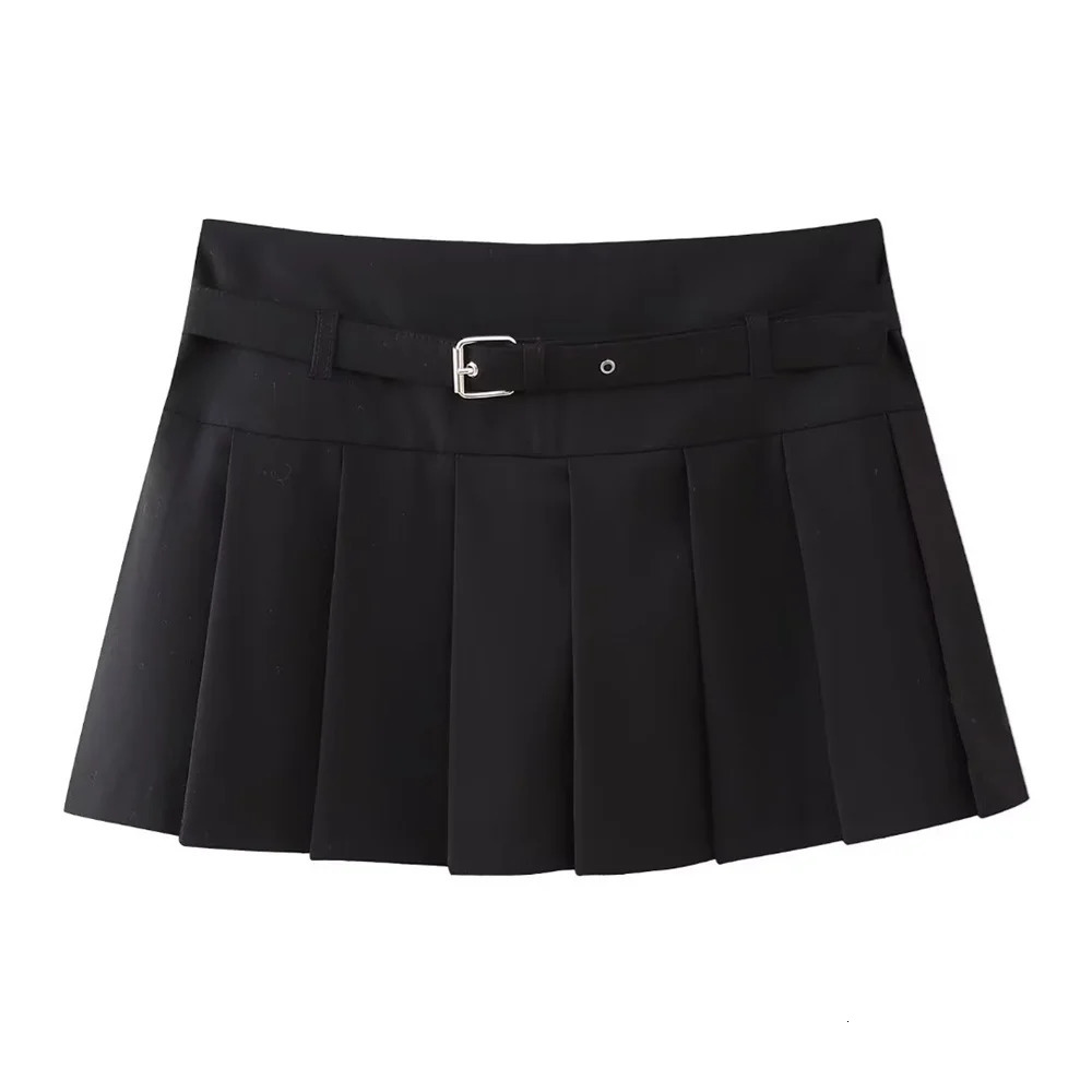 UNIZERA Winter Product Womens Fashion Casual Slimming Slim Fit High Waist Aline Wide pleated Pant Skirt 250310