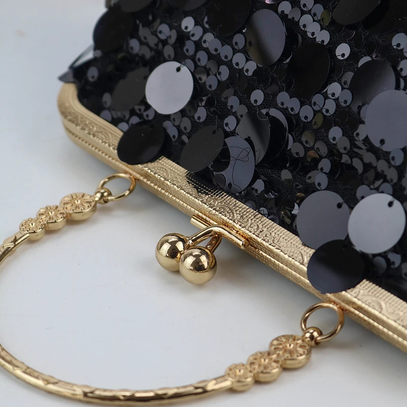 Vintage Glamorous Evening Clutch Bag for Women Retro Party Purse with Round Sequins Perfect for Weddings PromsFormal Events 250311