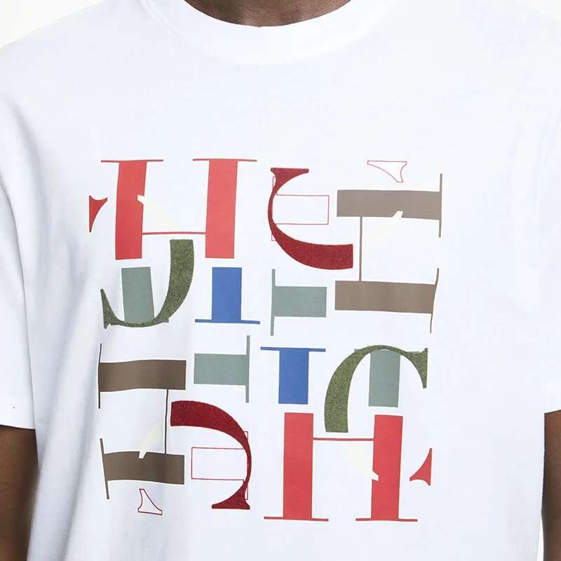 Summer Shirt 2025 New Spring Basic Fashion Cotton Top Senior Letter Design Popular Men Versatile Tee