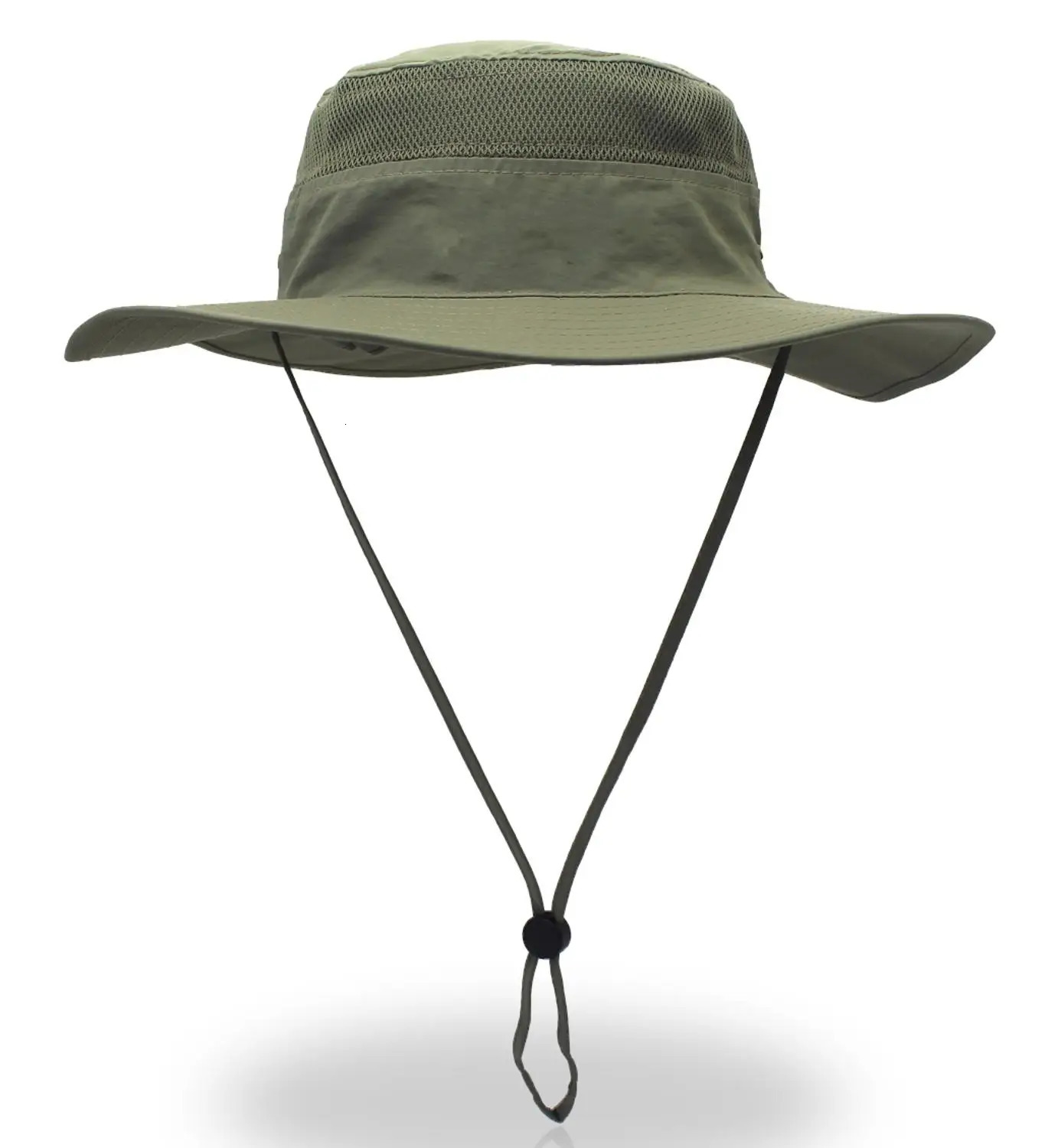 Connectyle Mens Summer Sun Hat UPF 50Wide Brim Breathable Bucket Hat Solid Adjustable Windproof Fishing Hat 250314