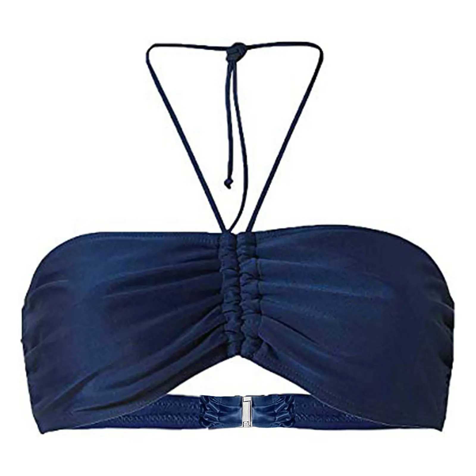 Womens summer bikini top mix and match with solid color bikini Bandeau top swimsuit beach wear swimsuit topXJ250315