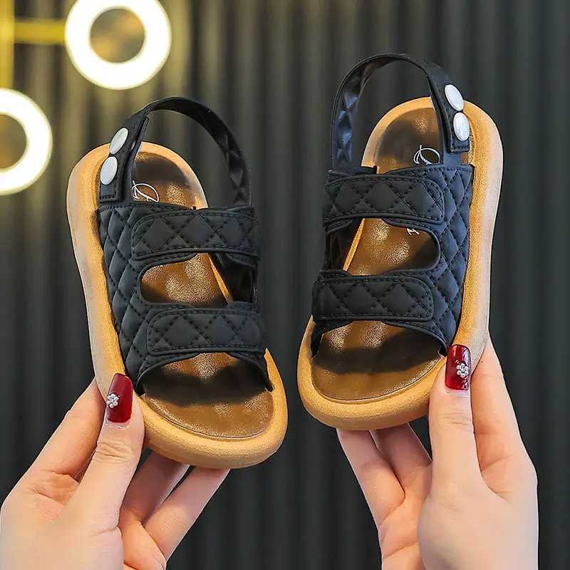 New Summer Concise Trend Flat Sandals For Girls Boys Aged 2-8 Children Slippers Non-slip Outdoors Seabeach Flip Flops Kids ShoesT250315 z250708AC48