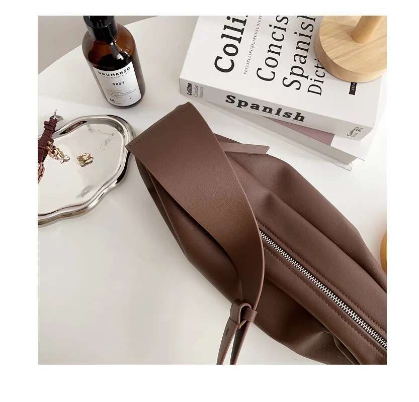 Pleated Crossbody Dumpg Genuine Leather Wide Shoulder Strap Cloud Underarm Package Hobos Bag For Women