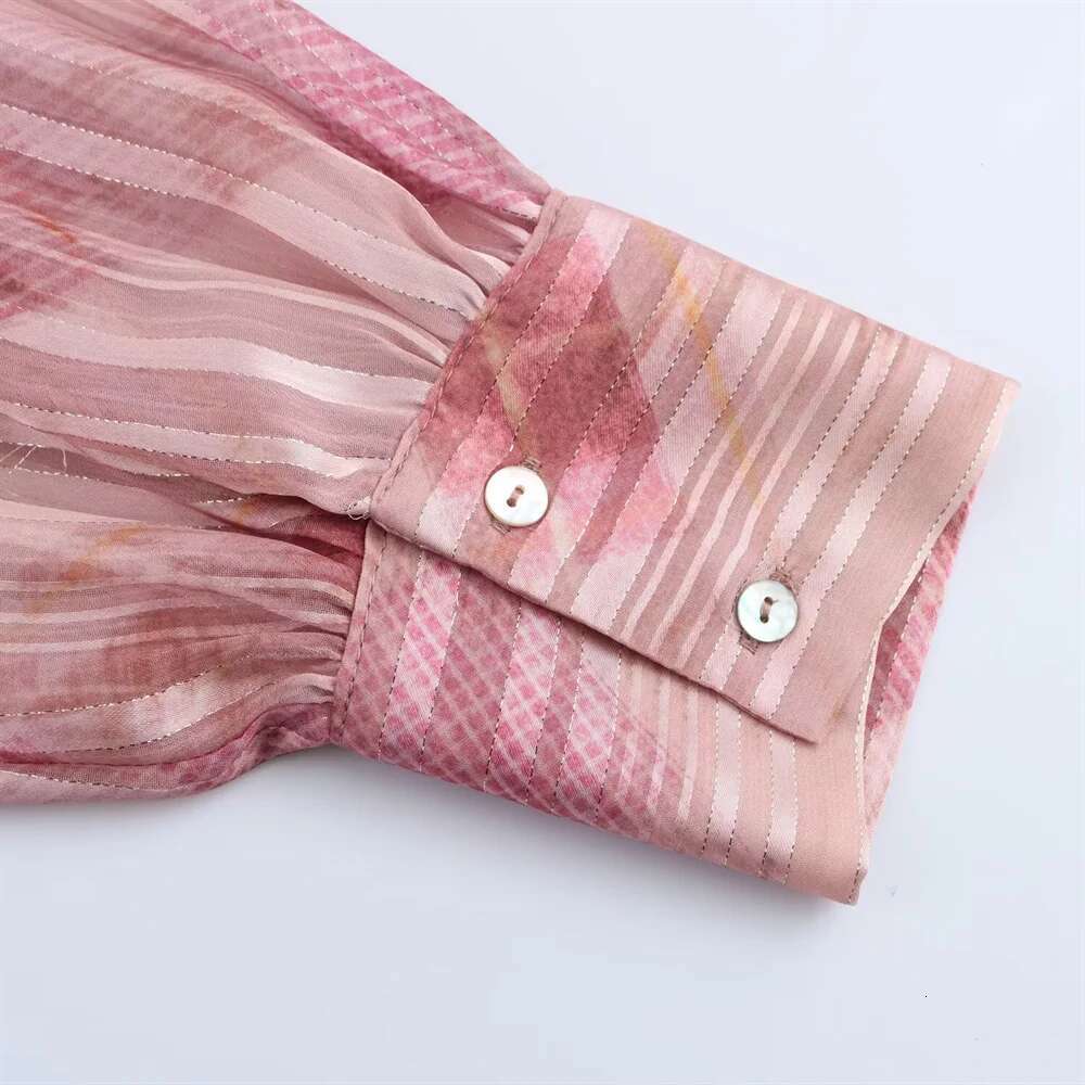 Pb&Za New Ladies' Wrap - Front Blouse With Pleated Details Long Sleeves And Asymmetric Hem For A Trendy Look