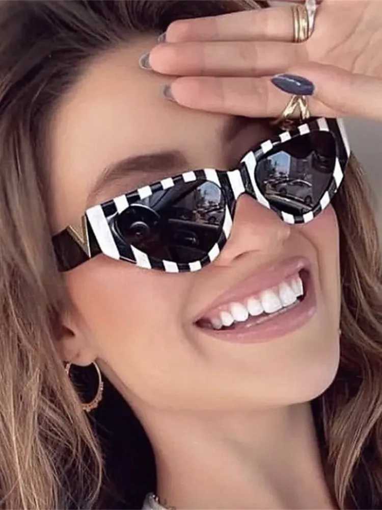 Luxury retro cat eye sunglasses for women 2023 fashion V brand designer Cateye sunglasses for women UV400 Gafas De Sol Mujer W250315