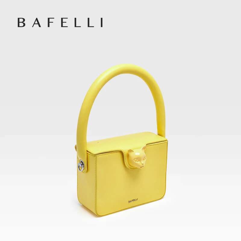 BAFELLI 2023 BAGS FOR Women's HANDBAG FASHION TREND BOXY DESIGNER BRAND GENUINE LEATHER ORIGINAL FLAP PURSE EVENING CAT