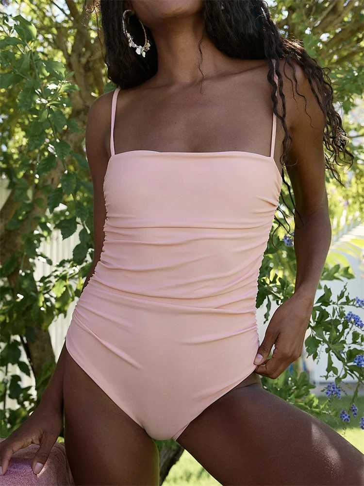 CHRNSTY Womens Monokini Swimsuit Solid Color spaghetti Strap Sev Swimsuit Summer Swimsuit Bikini Swimsuit 2024XJ250315
