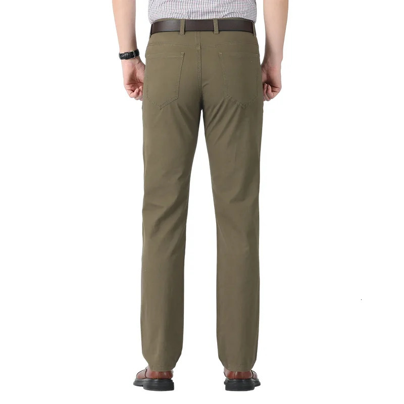 Dayton Olive Stretch Chinos Mens Set Cotton Casual Pants High Quality Dress 40 42 44 250313