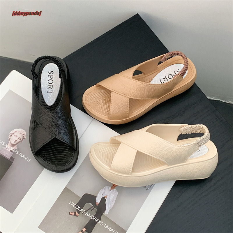 Sifanyu's new solid color summer women's casual wear, thick soled fashionable beach outdoor flat sandals for women ddmypanda