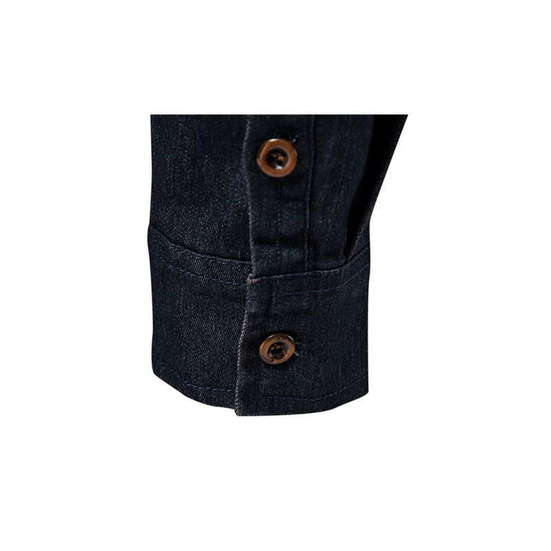 Men's Button Down Shirts Denim Long Sleeve Casual Loose Shirt Tops with Pockets m085