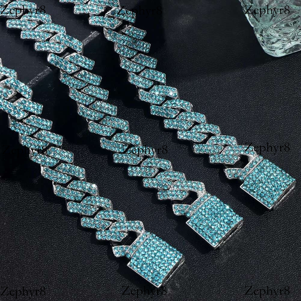 Full diamond Cuban Chain Luxury set Cuban Chain Necklace High order jewelry for formal occasions