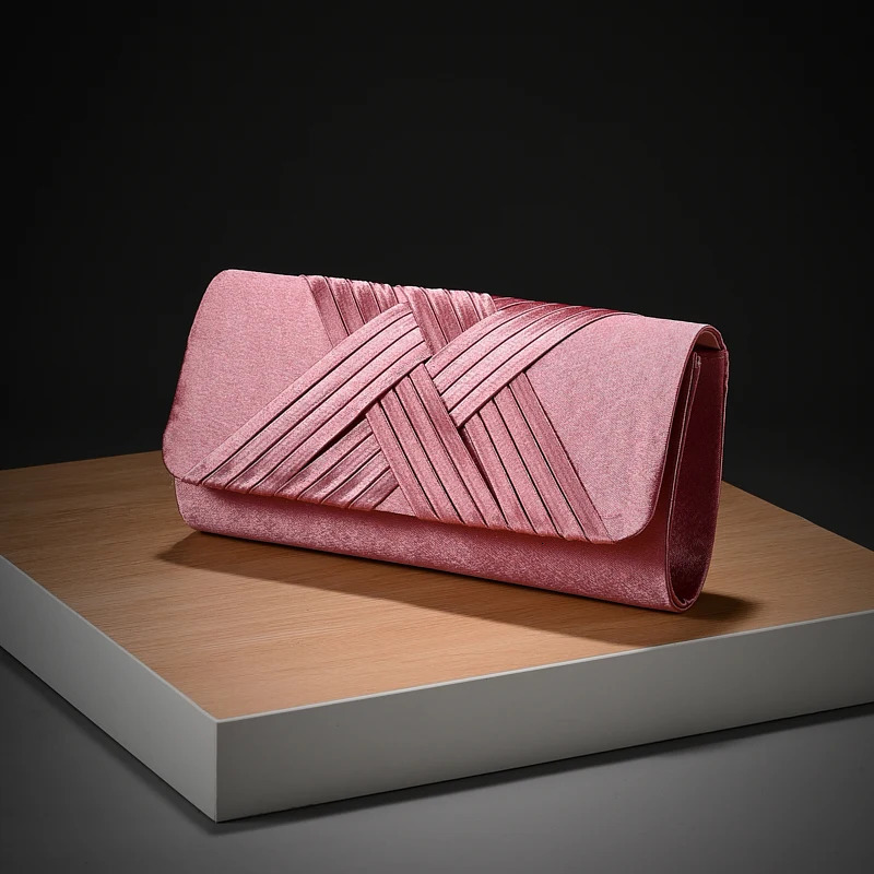 Stripes One-shoulder bag Envelope Evening Clutch Bags hardware shoulder bag women wedding party gift bag 250311
